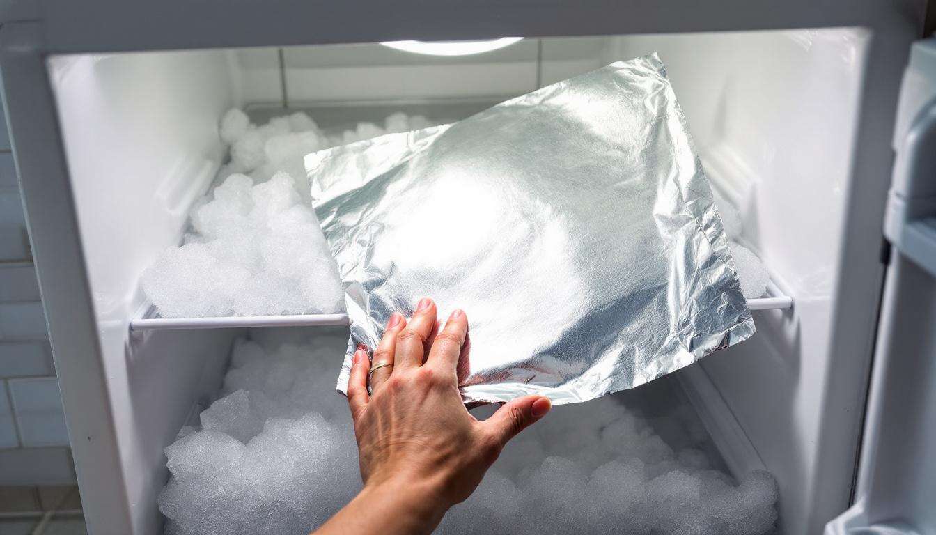 Congelatore pieno di ghiaccio? Il trucco con la carta d’alluminio che fa la differenza