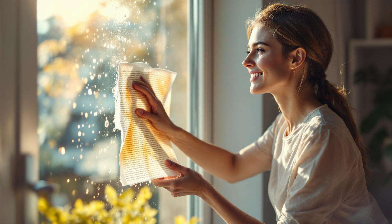 Pulire i vetri senza aloni: il segreto del foglio di giornale bagnato nel tè