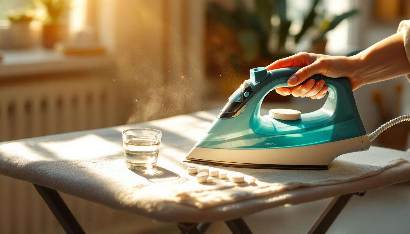 Pulire il ferro da stiro: il metodo della pastiglia che elimina il calcare in 2 minuti