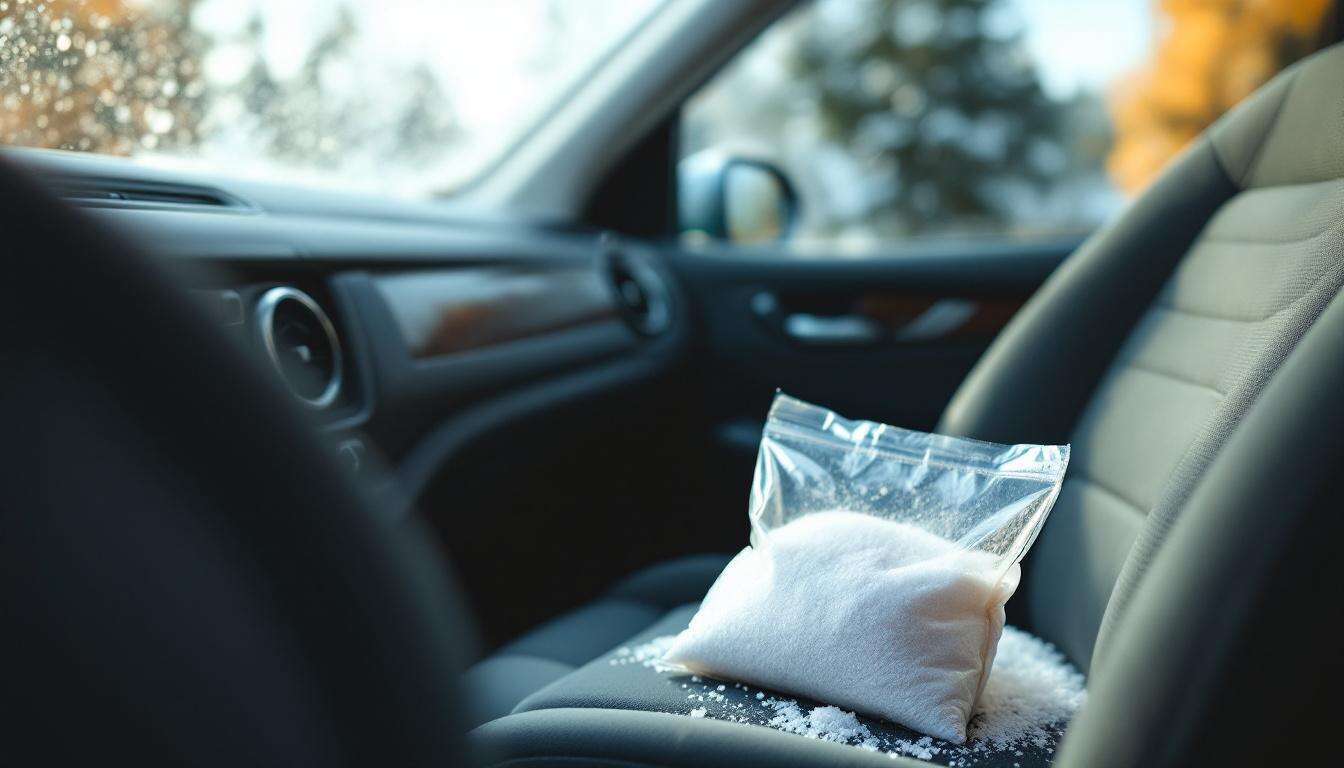 Metti un sacchetto di sale grosso sotto il sedile dell'auto: il trucco definitivo contro i vetri appannati.